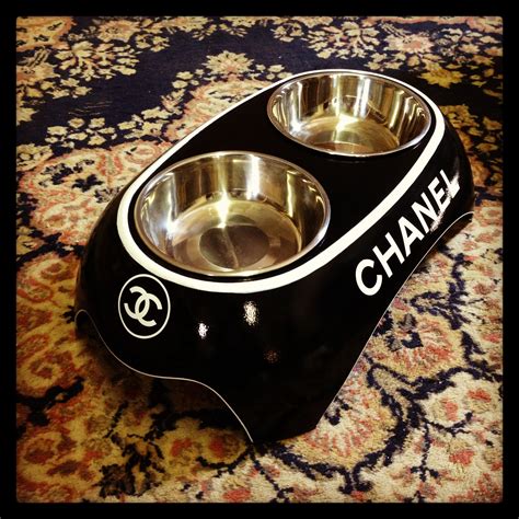 chanel dog food bowl|chanel dog collar for sale.